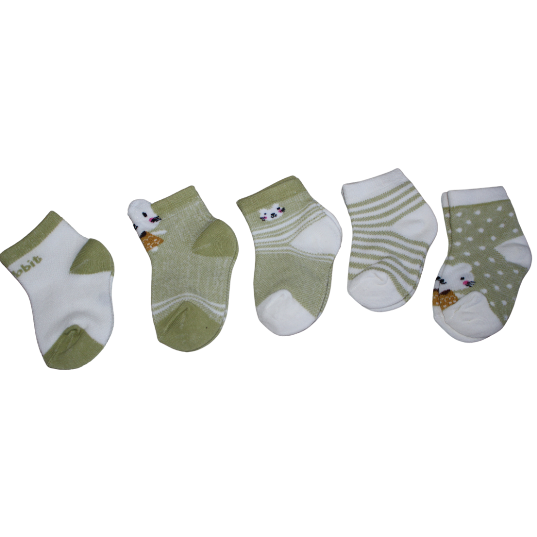 Picture of 5 Pack Beautiful Cotton Socks For Newborn