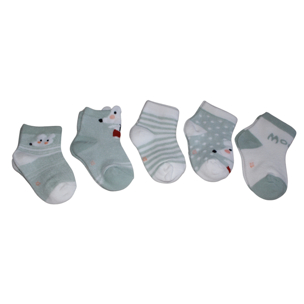 Picture of 5 Pack Beautiful Cotton Socks For Newborn