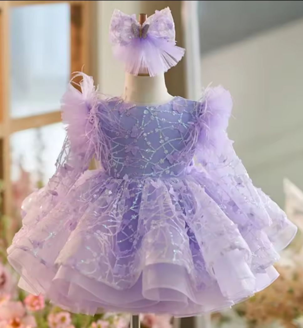 Picture of Luxury Purple Butterfly Dress