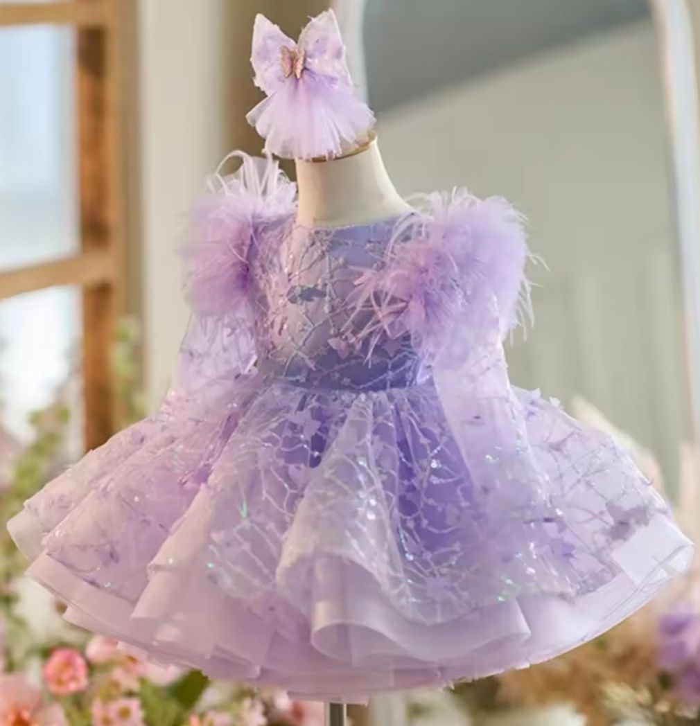 Picture of Luxury Purple Butterfly Dress