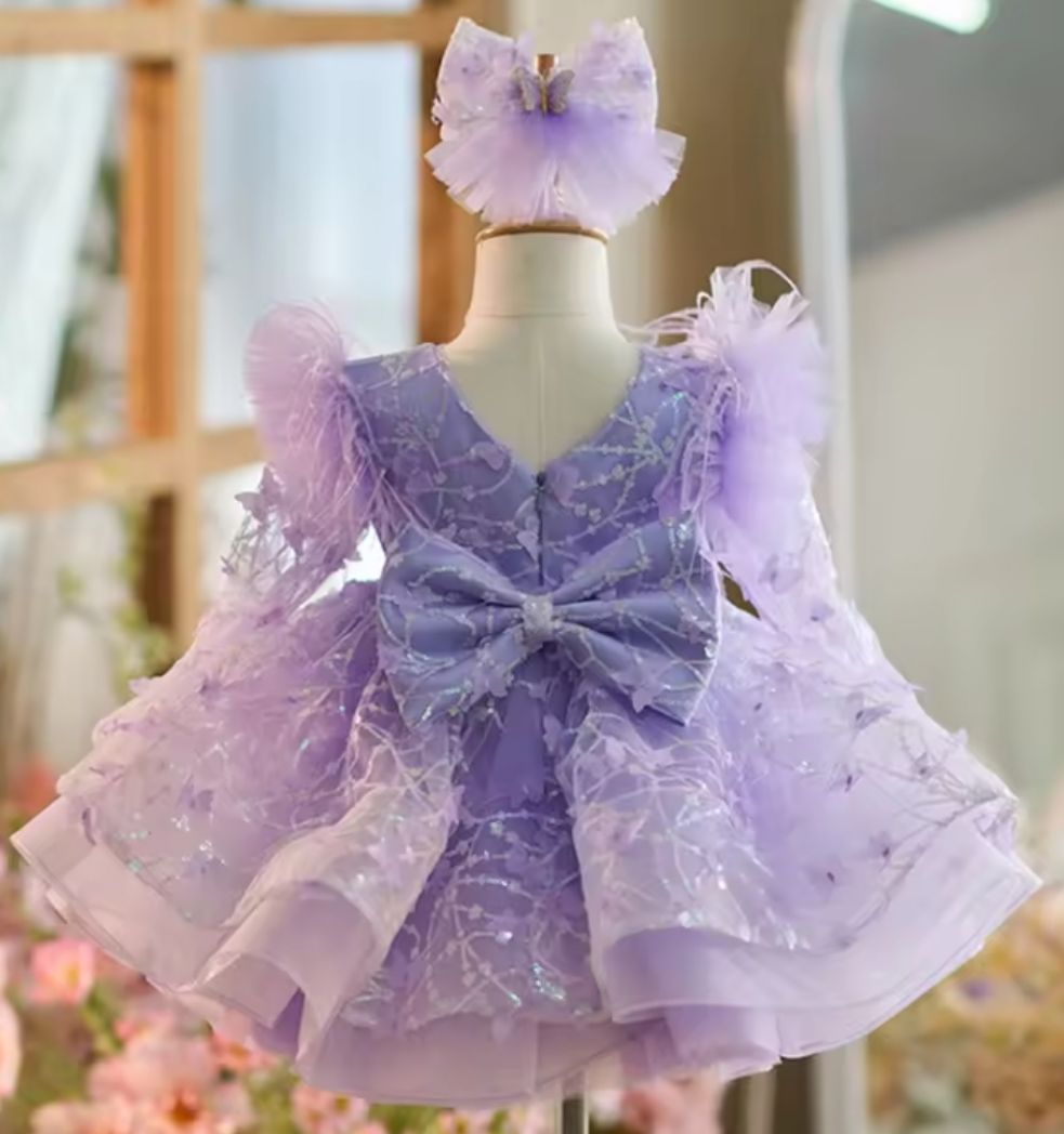 Picture of Luxury Purple Butterfly Dress